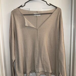 Wishlist Taupe Knit Long Sleeve Top